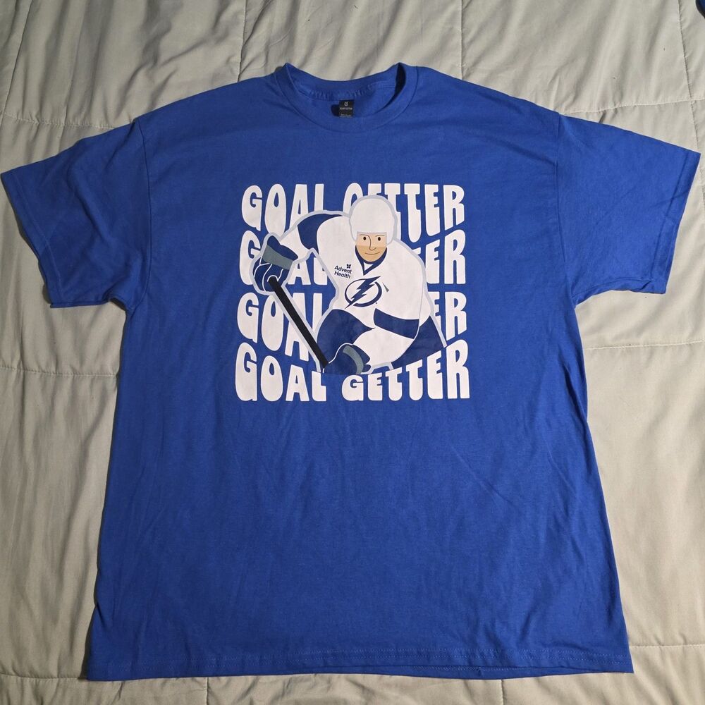 Gildan Tampa Bay Lightning Goal Getter Hockey Graphic T-Shirt Men's Size XL